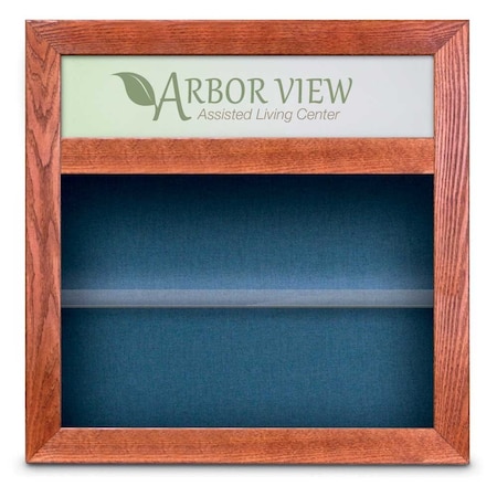 United Visual Products Outdoor Enclosed Combo Board, 42"x32", Bronze Frame/White Porc & Surf UVCB4232ODBZ-WHTPORC-SURF